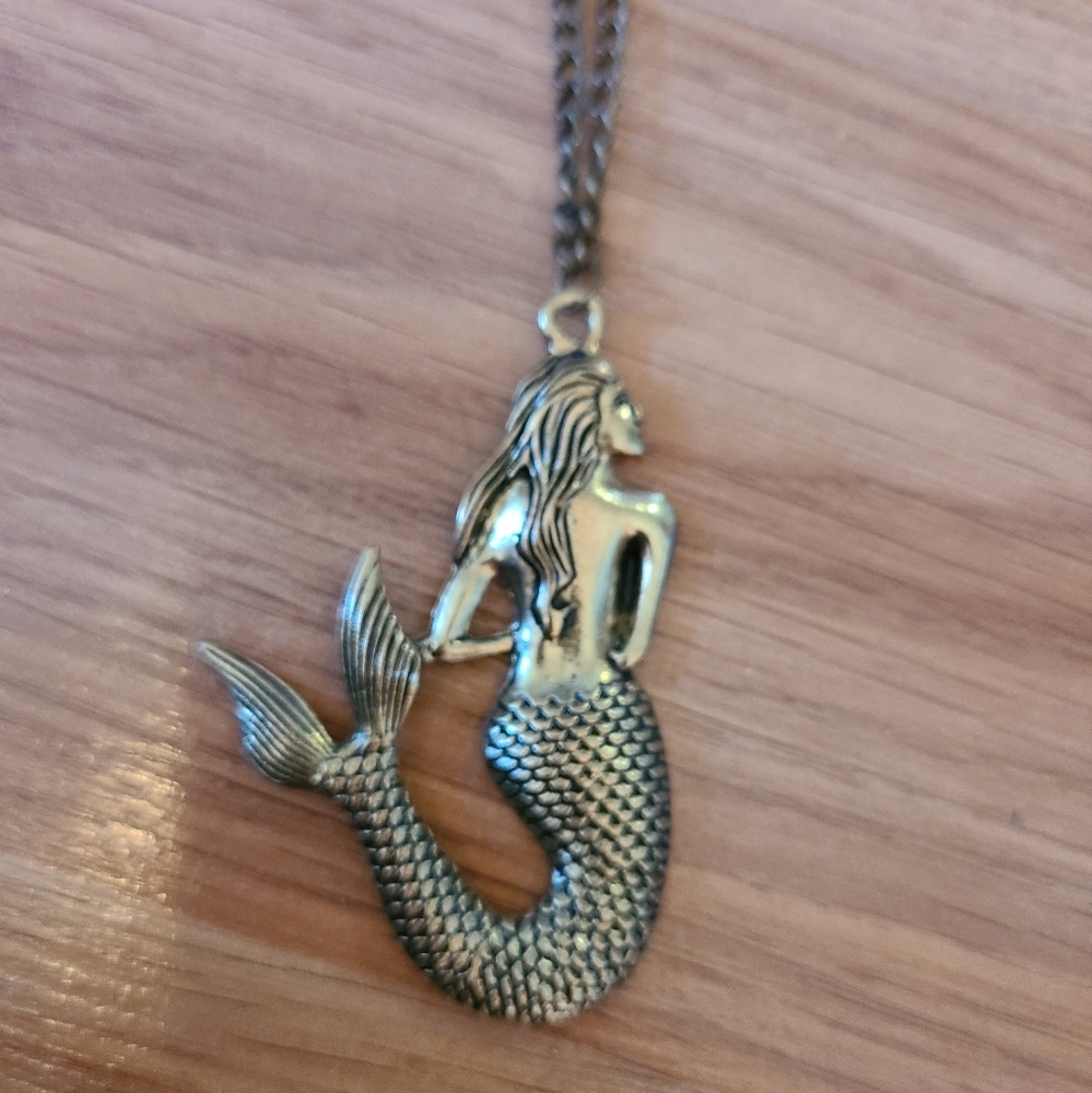 🌟 4/$20 Bronze Colored Mermaid Long Necklace